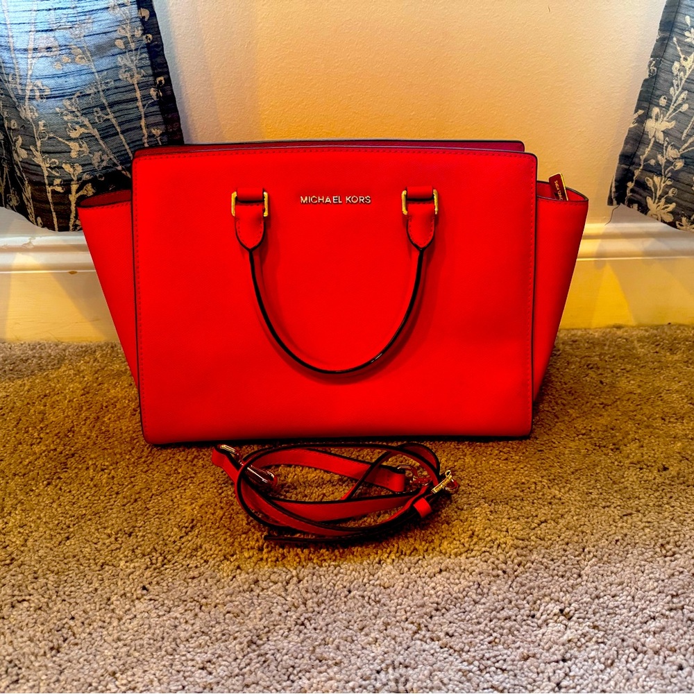 Michael Kors Selma Large Leather Satchel
